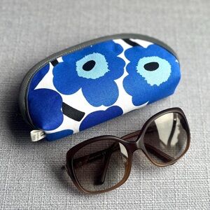 marimekko coated cotton handmade sunglasses case vanity pouch